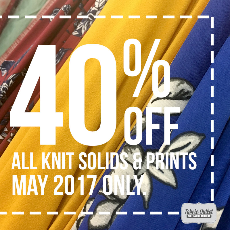 couponaprilknit Fabric Outlet SF